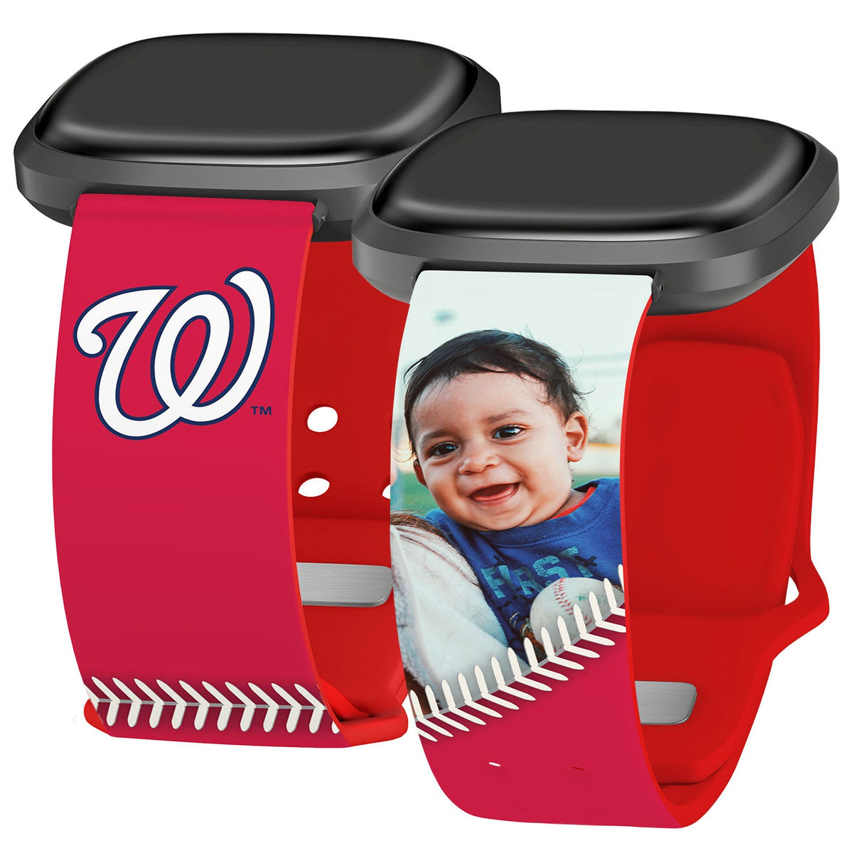 Washington Nationals Custom Photo HD Fitbit Versa 3 &amp; Sense Band