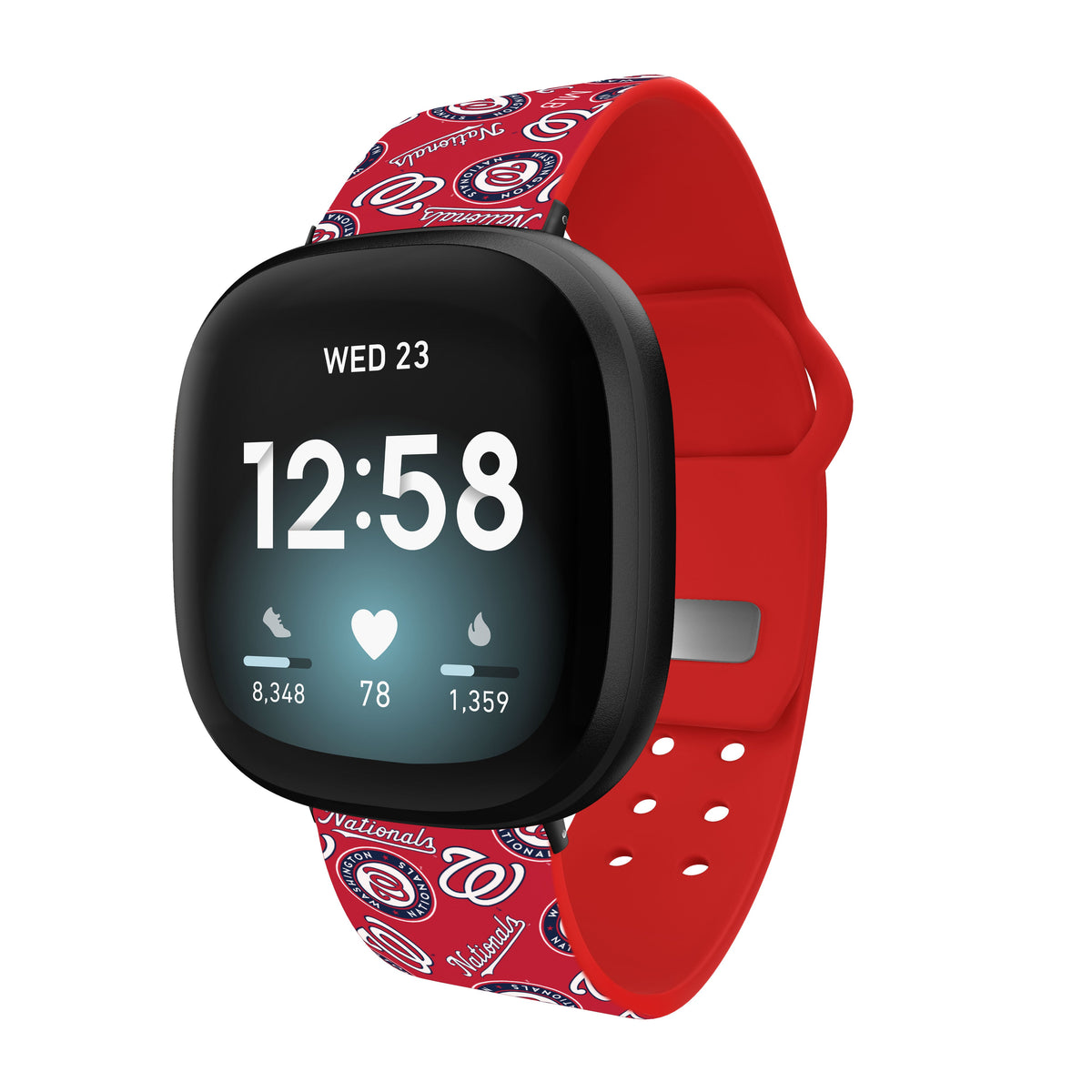 Washington Nationals HD Fitbit Versa 3 and Sense Watch Band