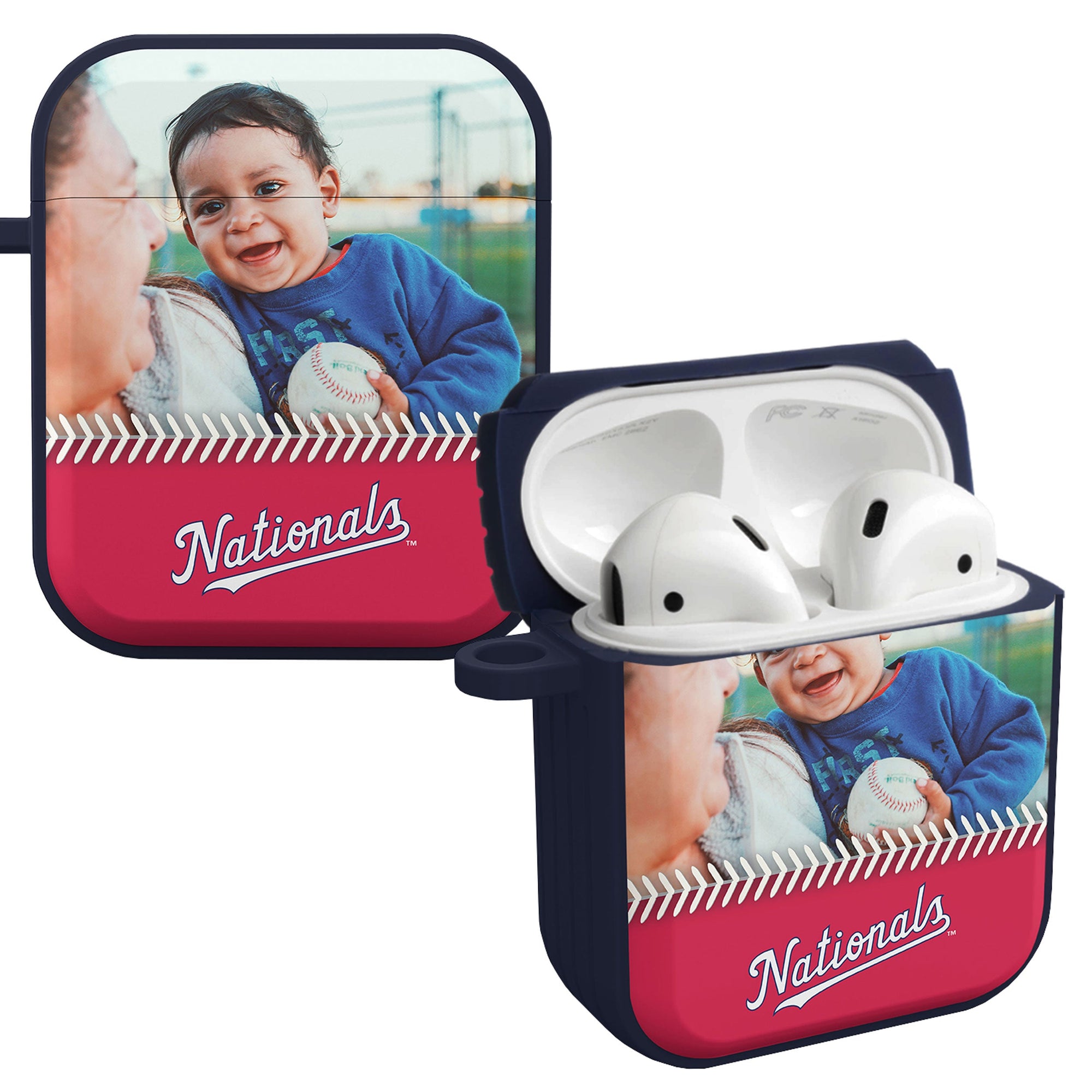 Washington Nationals Custom Photo HDX Apple AirPods Gen 1 & 2 Case Cover