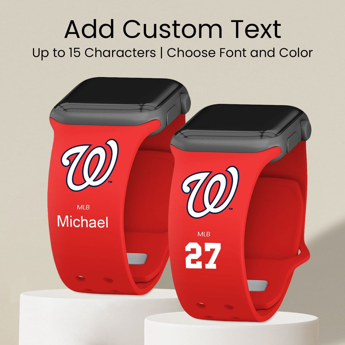 Washington Nationals HD Custom Name Apple Watch Band