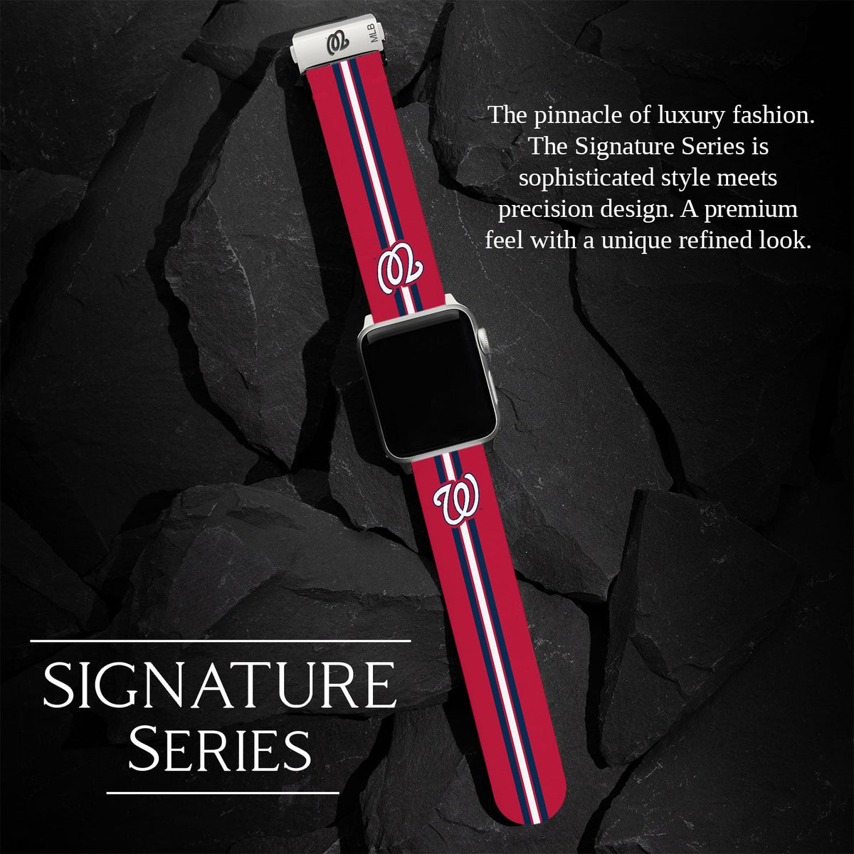 Game Time Washington Nationals Signature Series Apple Watch Band With Engraved Buckle