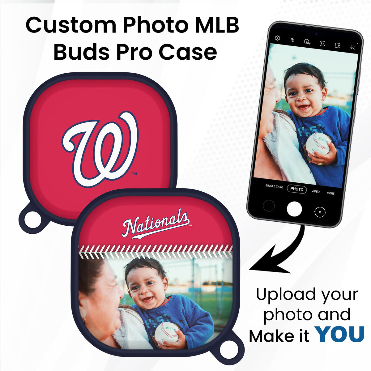 Washington Nationals Custom Photo HDX Samsung Galaxy Buds Pro Case Cover