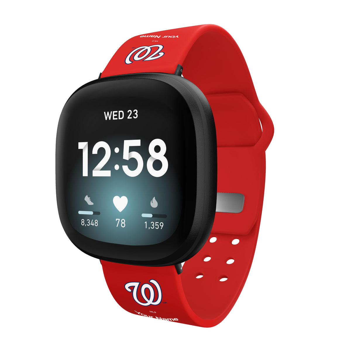 Washington Nationals HD Custom Name Watch Band Compatible with Fitbit Versa 3 and Sense