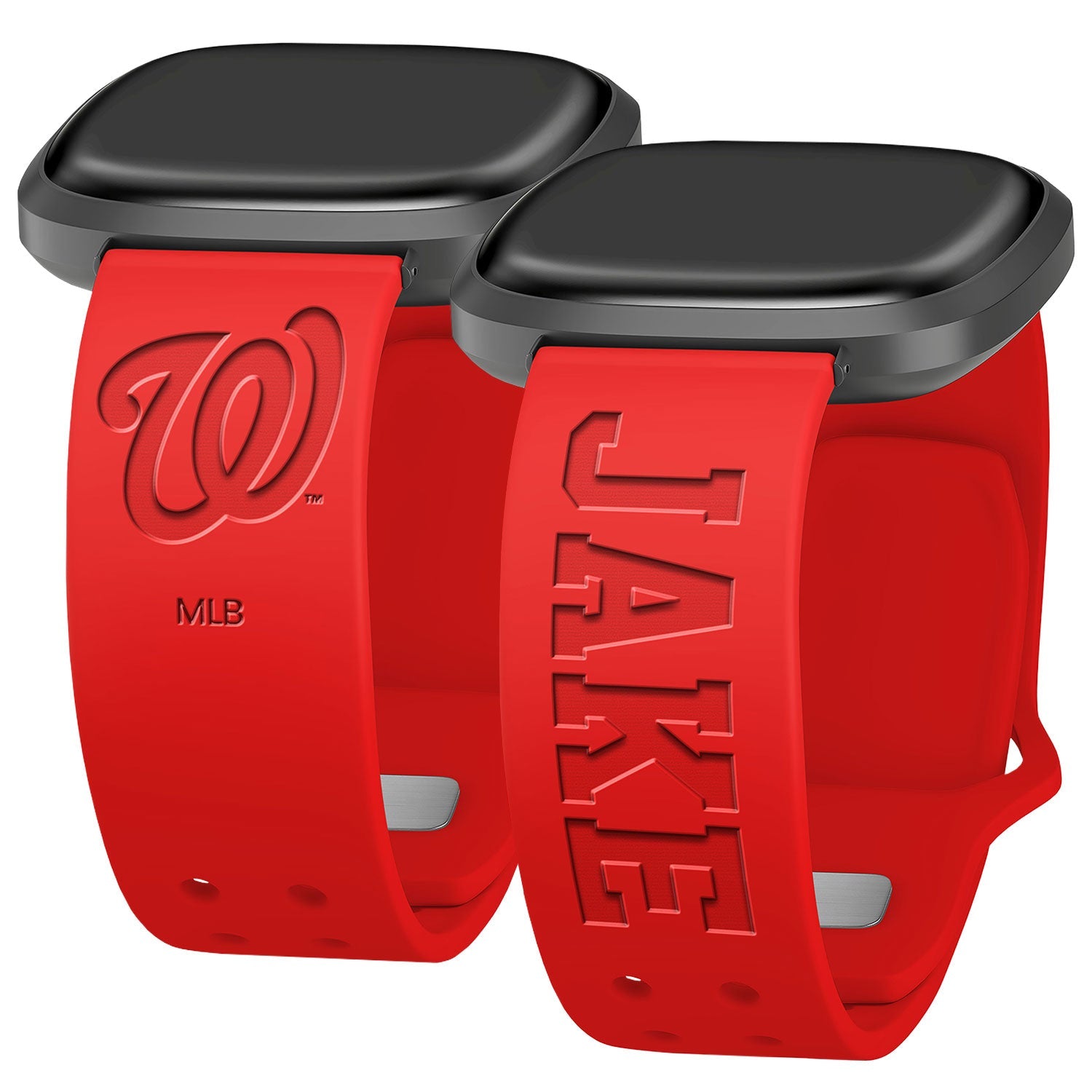 Washington Nationals Custom Engraved Fitbit Versa 3 and Sense Watch Band