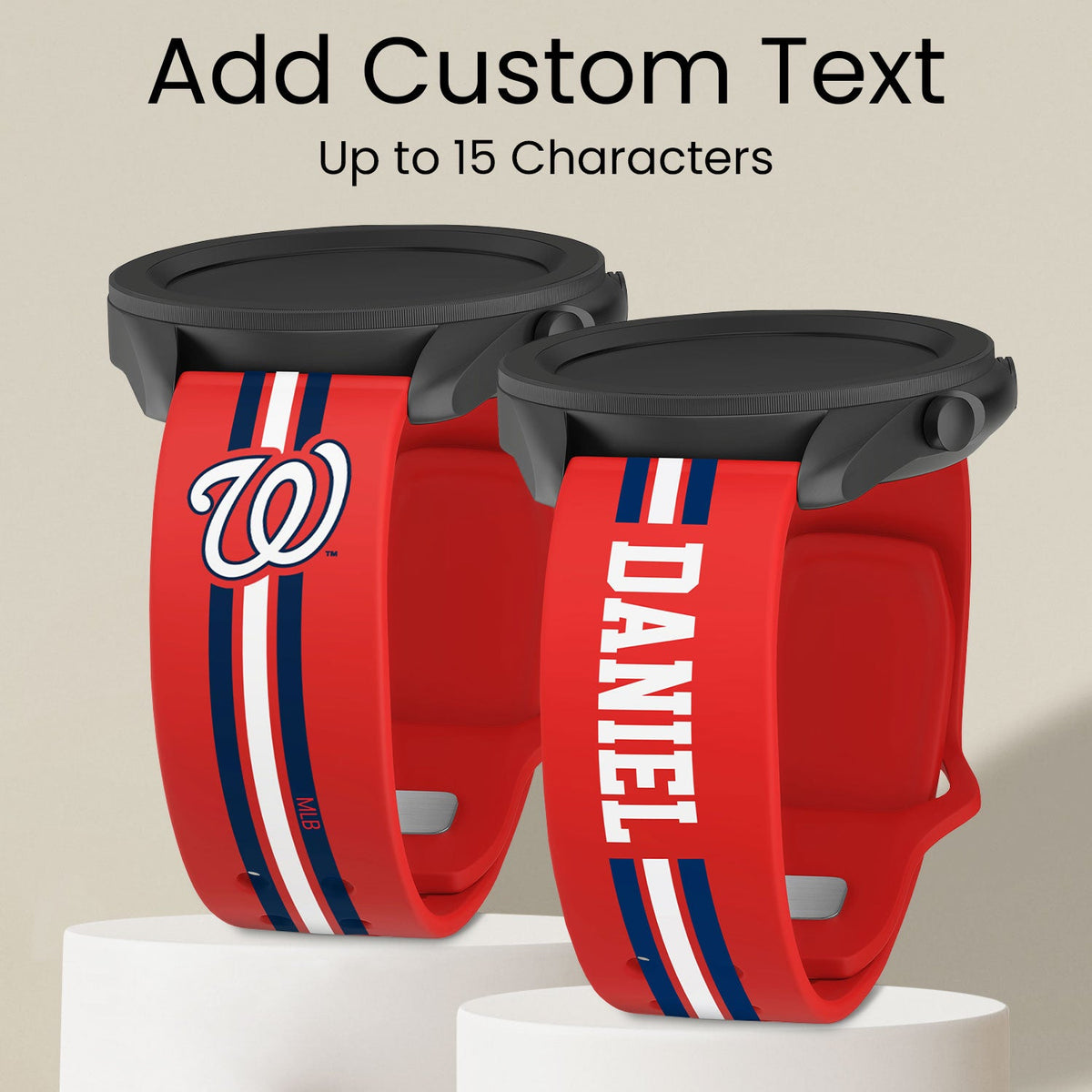 Washington Nationals Custom Name HD Quick Change Watch Band