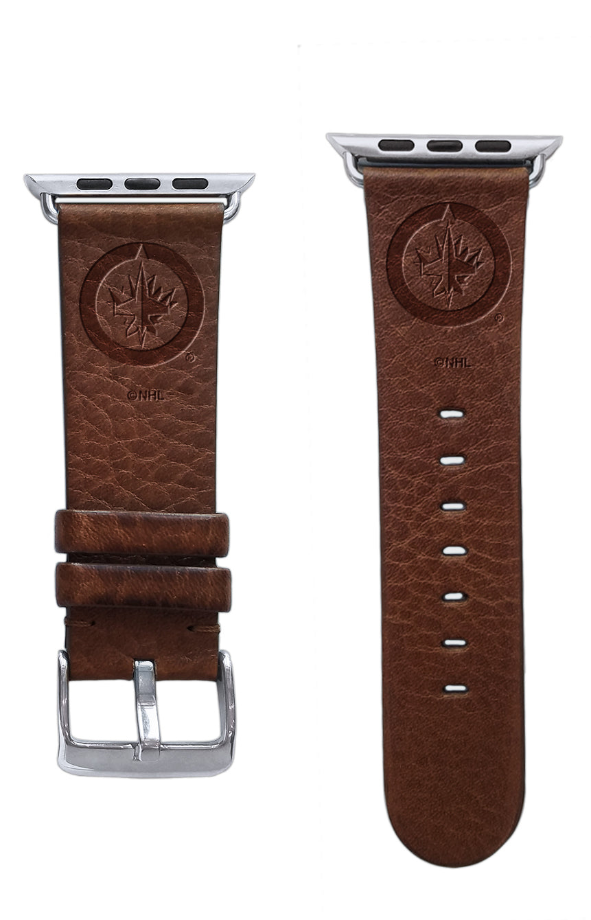 Winnipeg Jets Leather Apple Watch Band - Game Time Bands