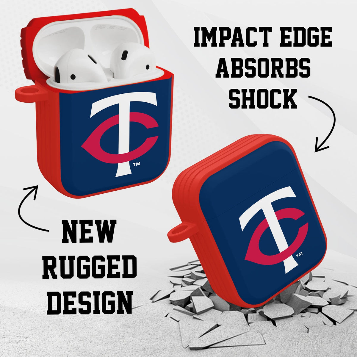 Minnesota Twins HDX Custom Name Case Cover Compatible with Apple AirPods Gen 1 &amp; 2