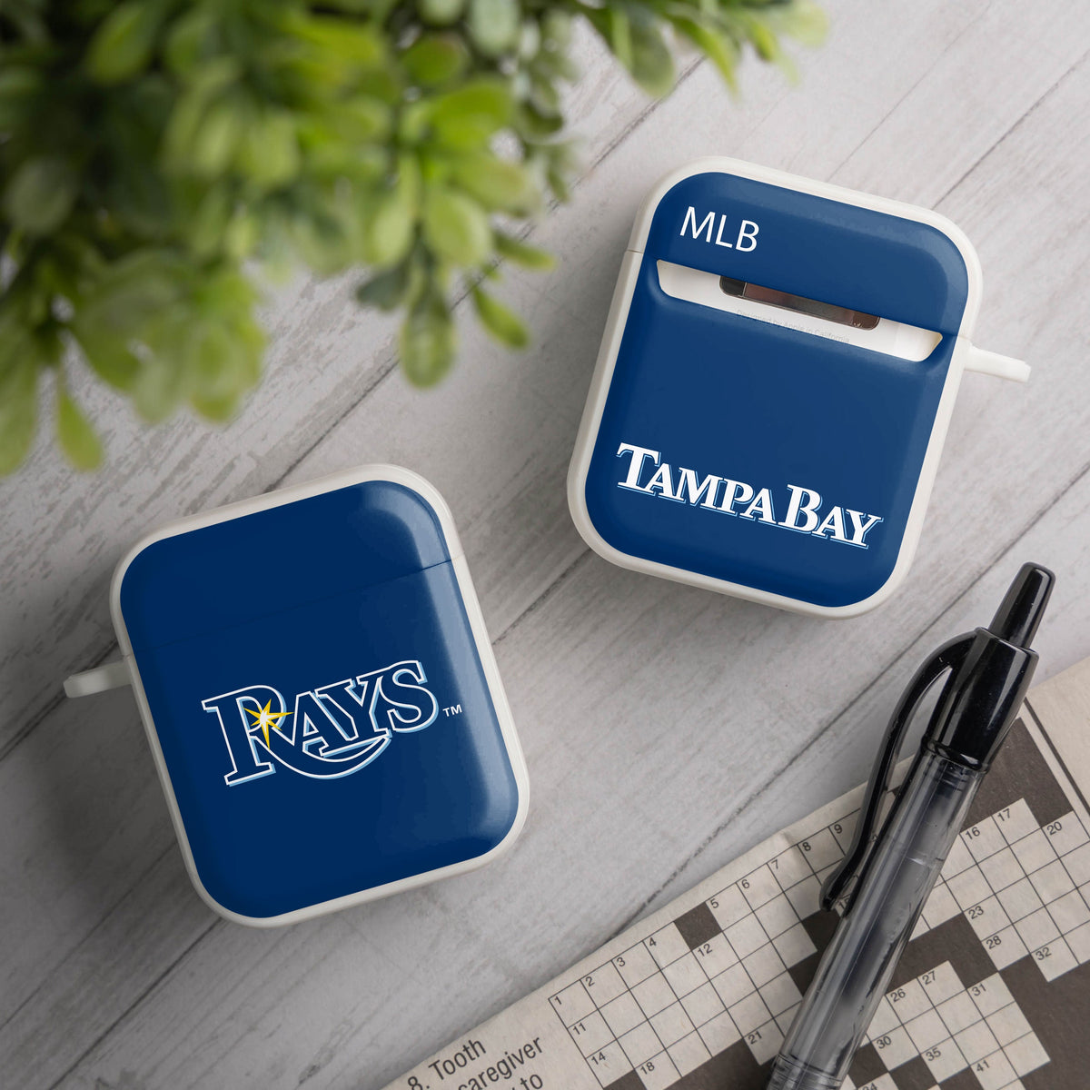 Tampa Bay Rays HDX Custom Name Case Cover Compatible with Apple AirPods Gen 1 &amp; 2