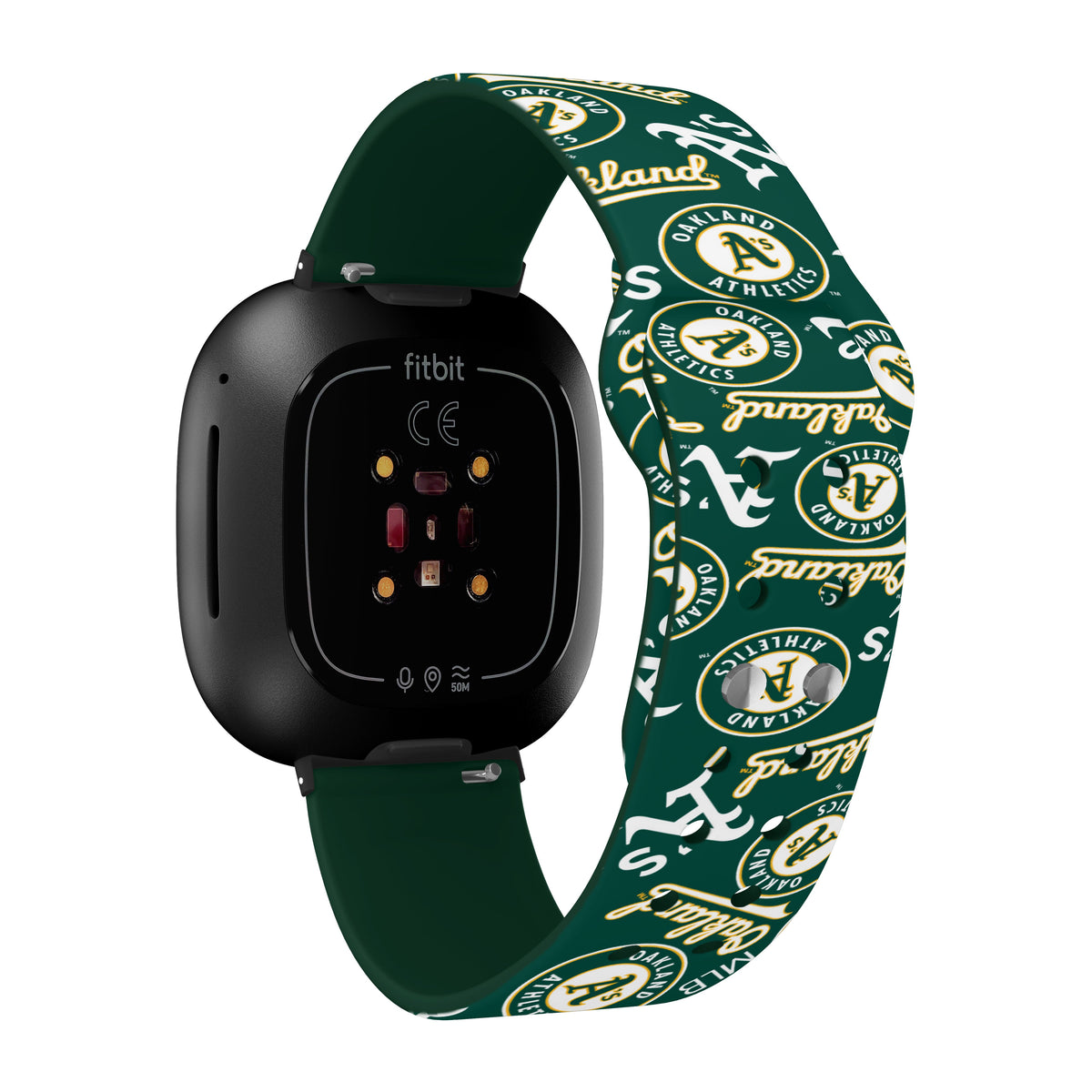 Oakland Athletics HD Fitbit Versa 3 and Sense Watch Band