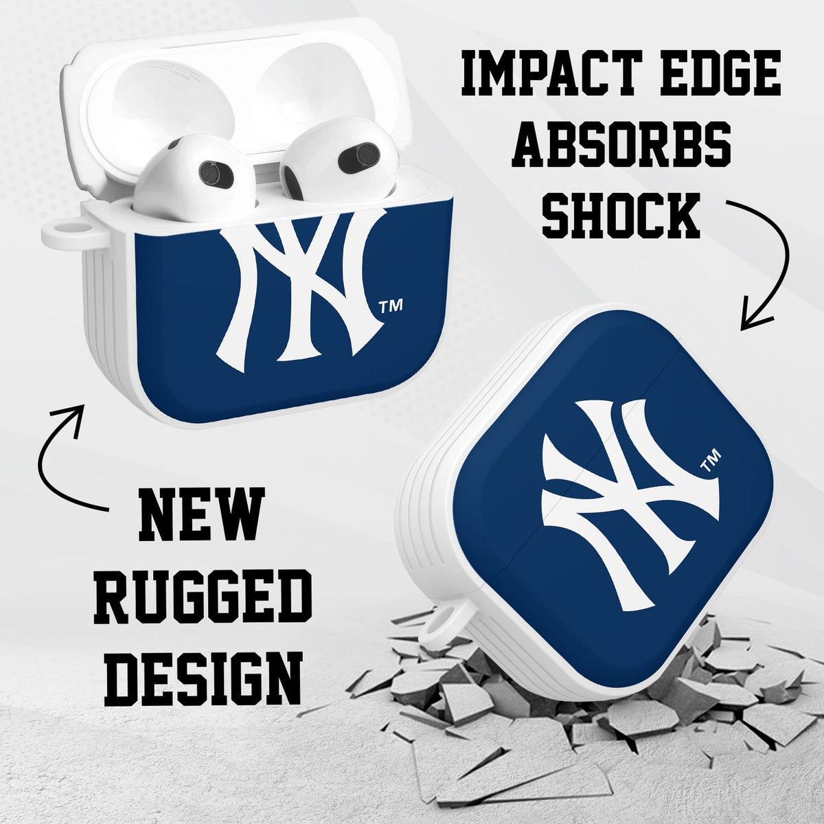 New York Yankees HDX Custom Name Case Cover Compatible with Apple AirPods Gen 3