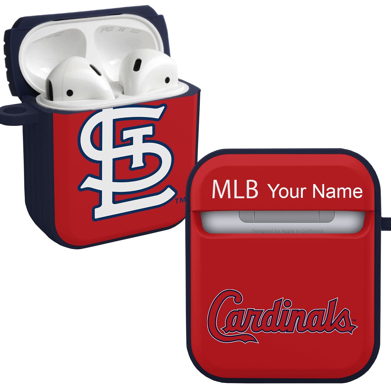 St Louis Cardinals HDX Custom Name Case Cover Compatible with Apple AirPods Gen 1 & 2