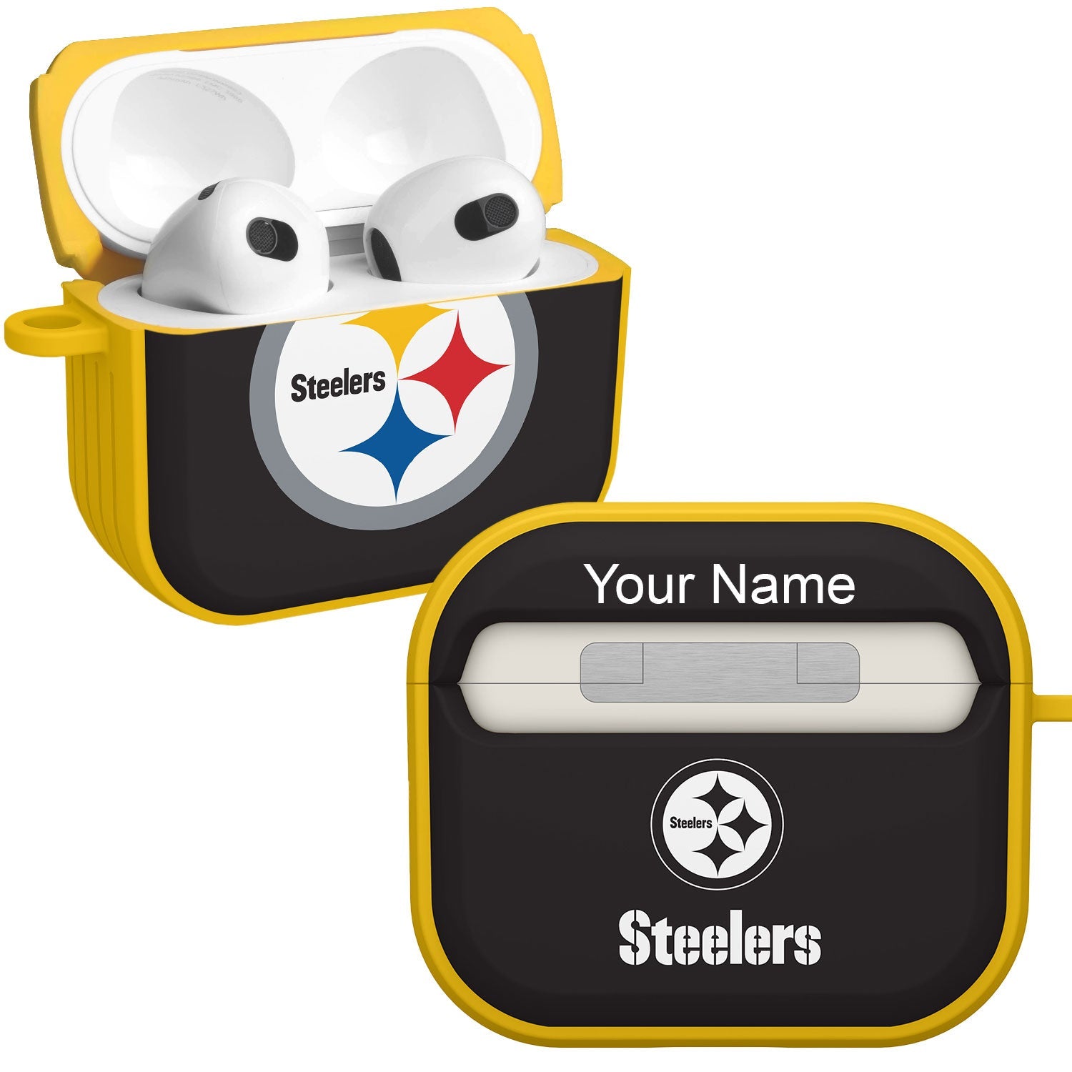 Pittsburgh Steelers HDX Custom Name Case Cover for Apple AirPods Gen 3