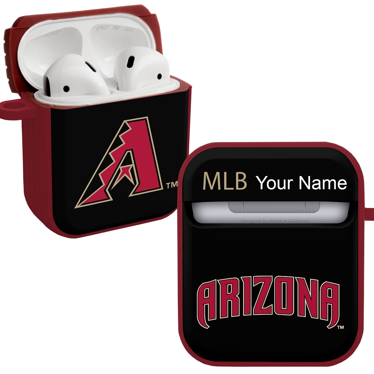 Arizona Diamondbacks HDX Custom Name Case Cover Compatible with Apple AirPods Gen 1 & 2