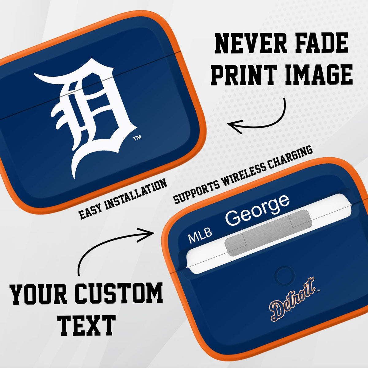Detroit Tigers Custom HDX Apple AirPods Pro Cover (Classic)