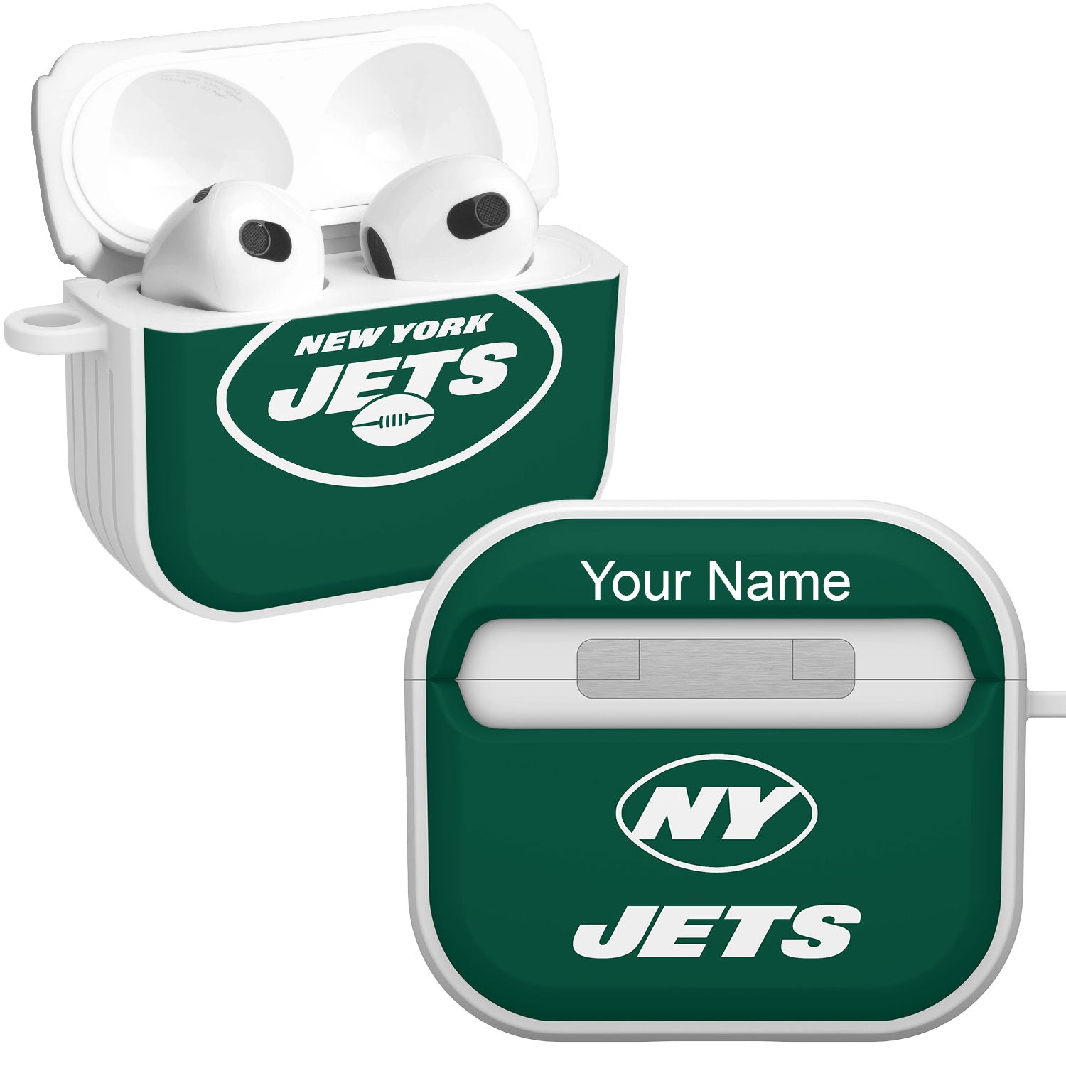 New York Jets HDX Custom Name Case Cover for Apple AirPods Gen 3