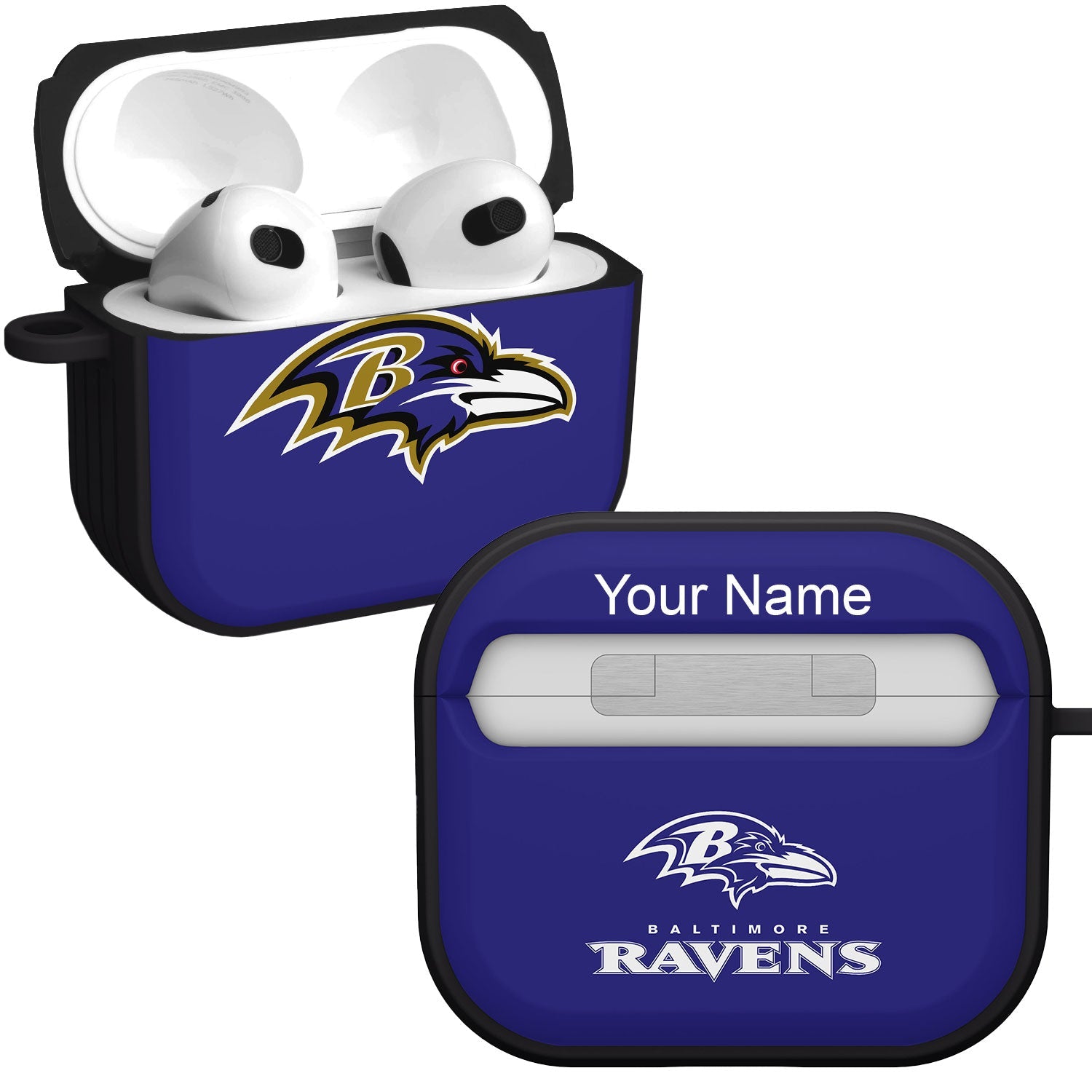 Baltimore Ravens HDX Custom Name Case Cover for Apple AirPods Gen 3