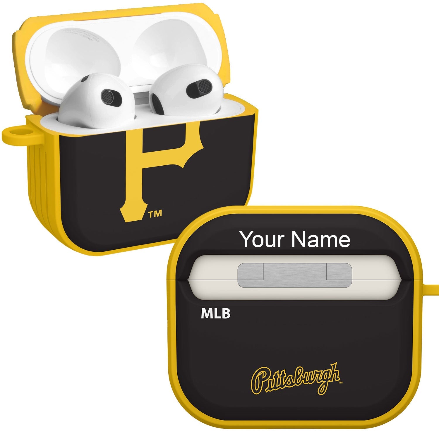 Pittsburgh Pirates HDX Custom Name Case Cover Compatible with Apple AirPods Gen 3