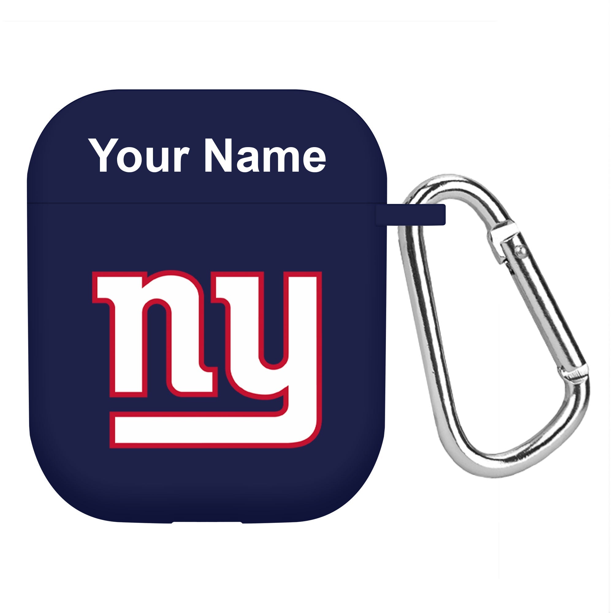 New York Giants Custom Name HD Apple AirPods Gen 1 & 2 Case Cover (Navy)