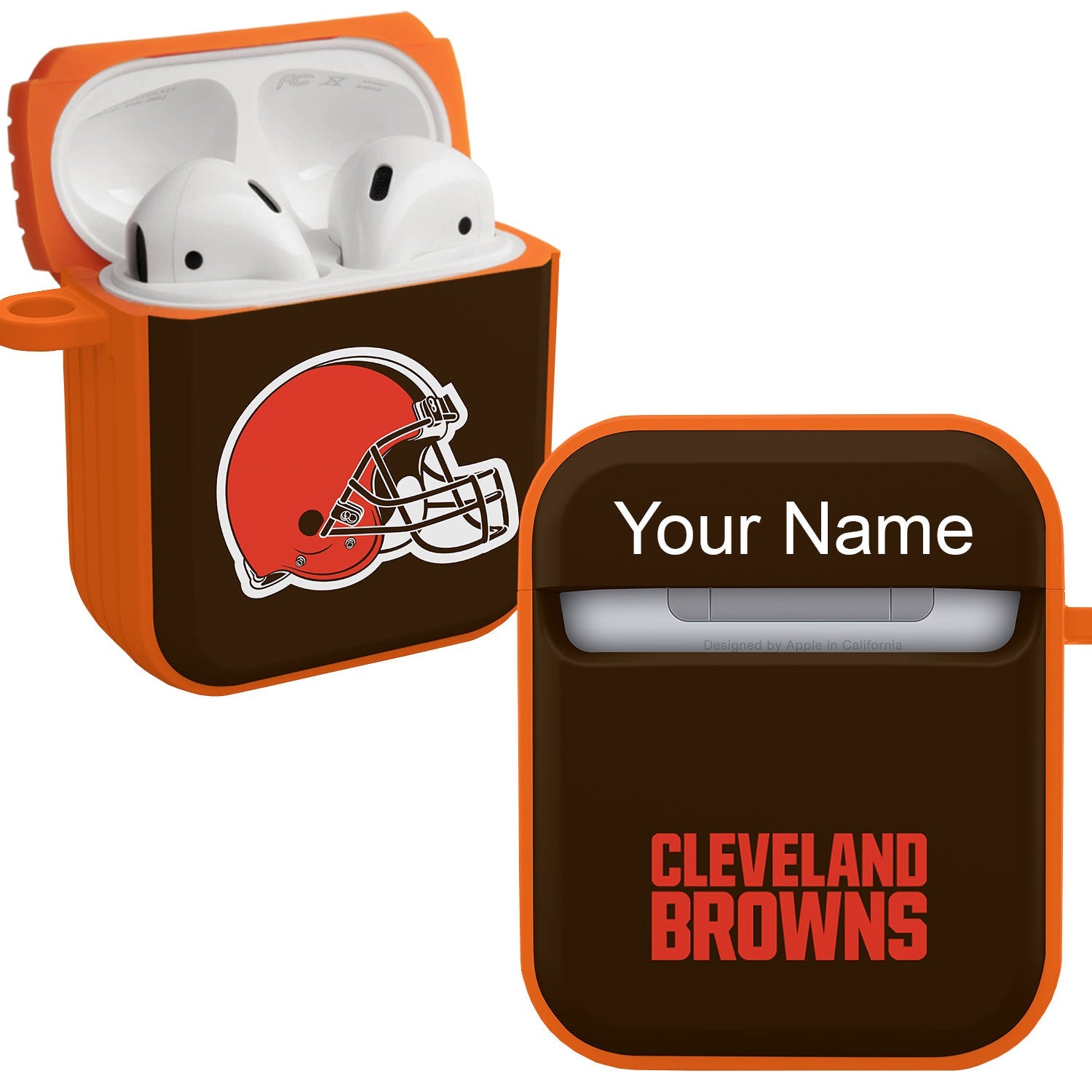 Cleveland Browns HDX Custom Name Case Cover for Apple AirPods Gen 1 & 2