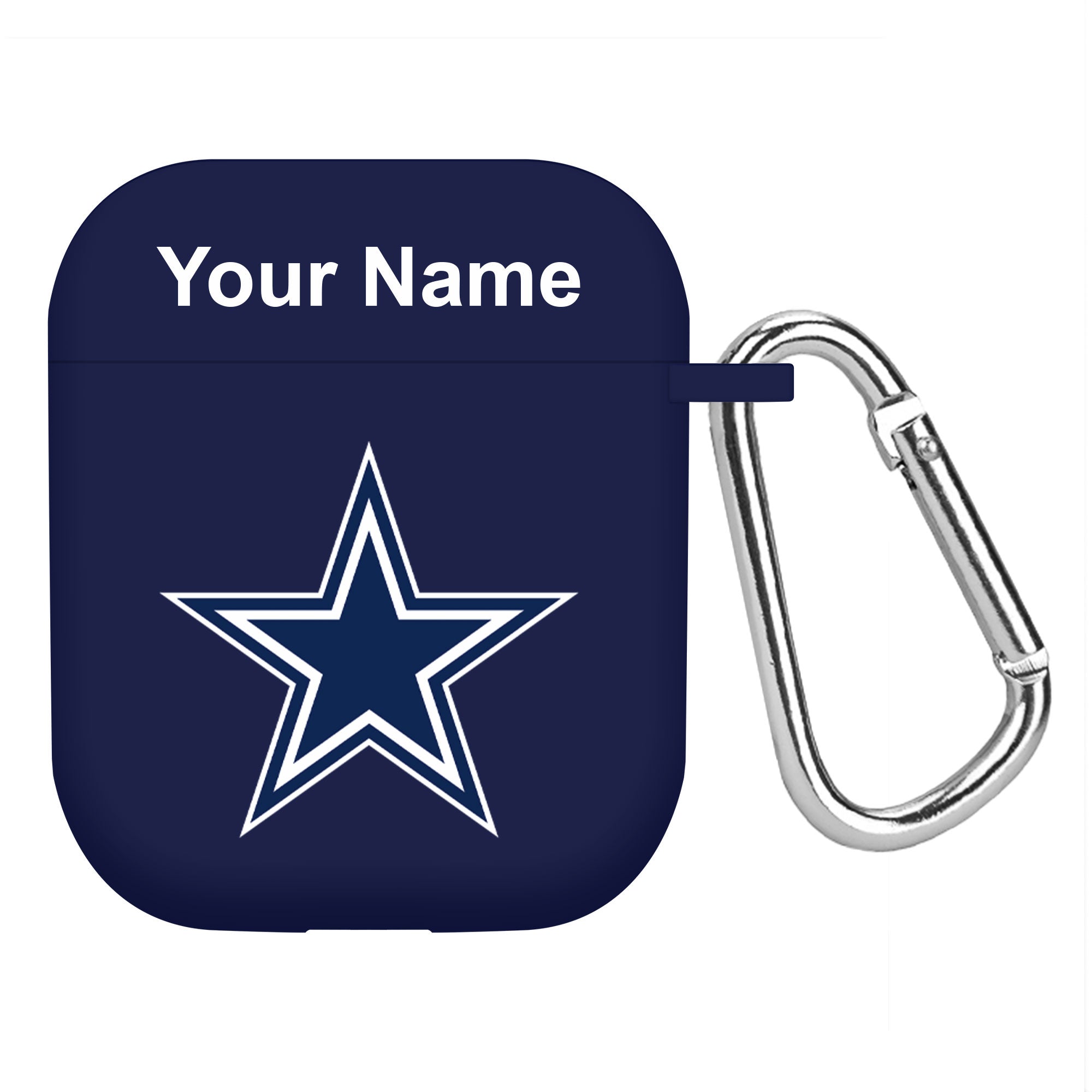 Dallas Cowboys Custom Name HD Apple AirPods Gen 1 & 2 Case Cover (Navy)