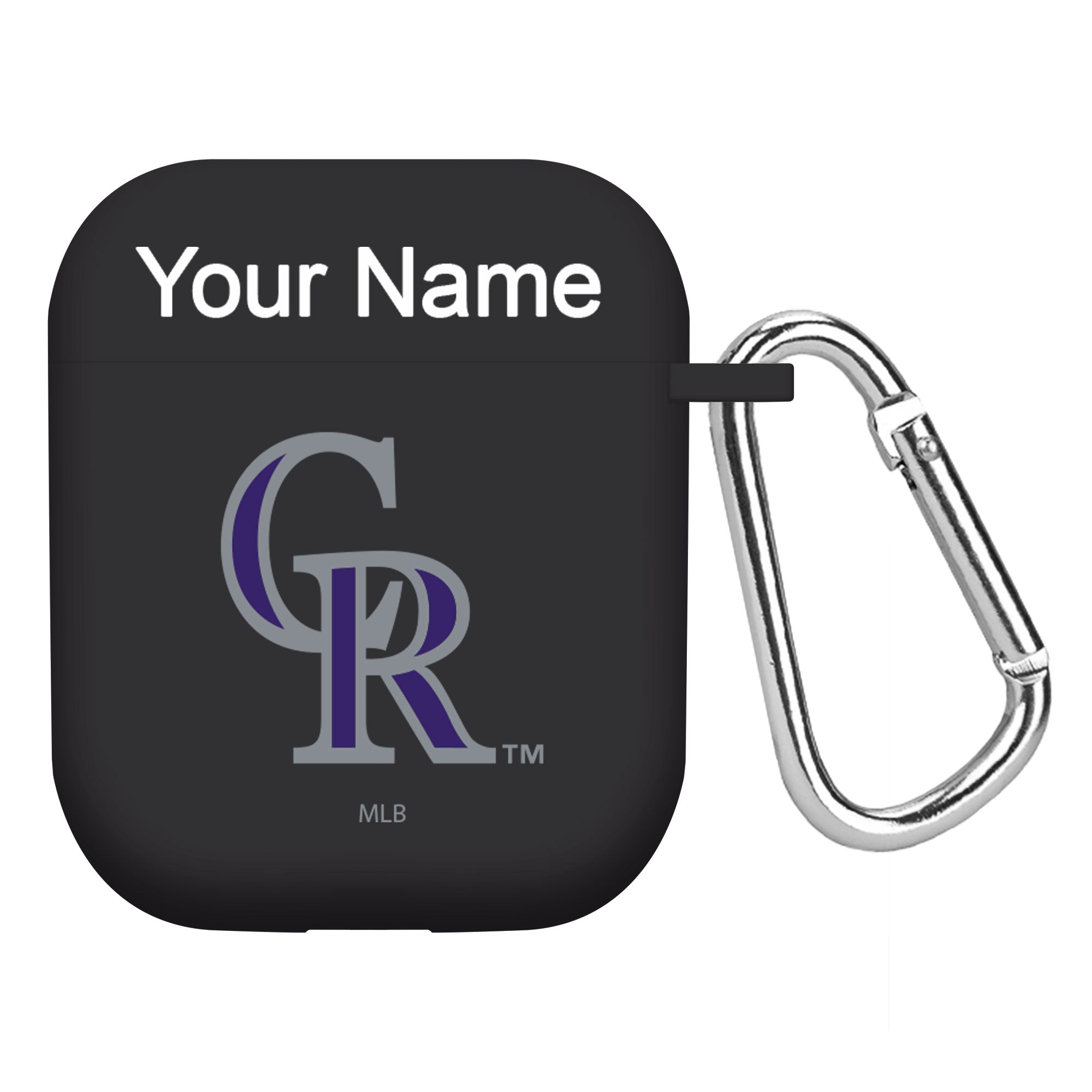 Game Time Colorado Rockies  HD Custom Name Case Cover Compatible with Apple AirPods Gen 1 & 2 Battery Case