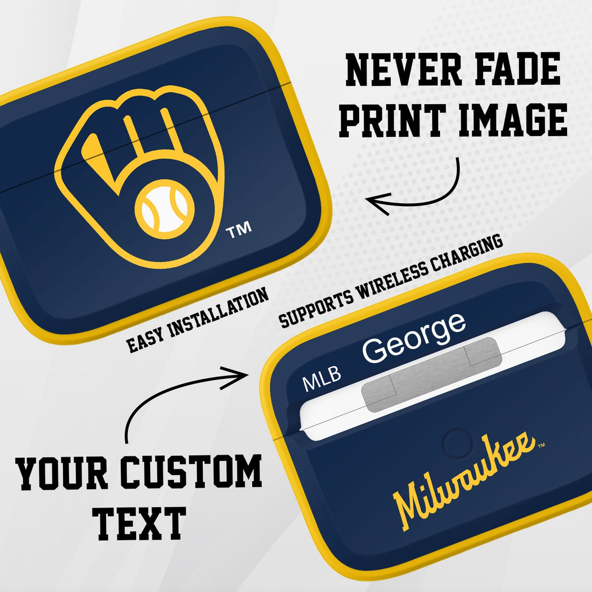 Milwaukee Brewers Custom HDX Apple AirPods Pro Cover (Classic)