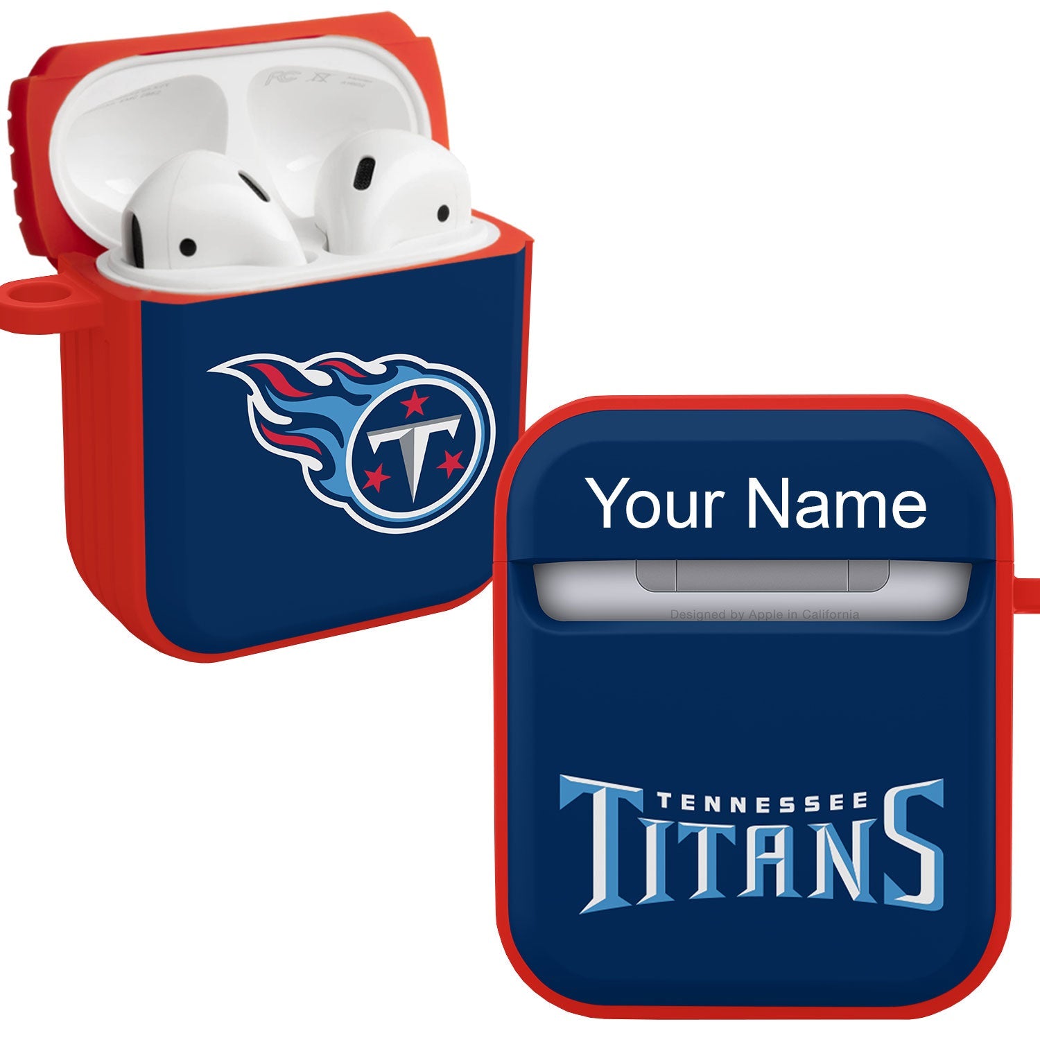 Tennessee Titans HDX Custom Name Case Cover for Apple AirPods Gen 1 & 2