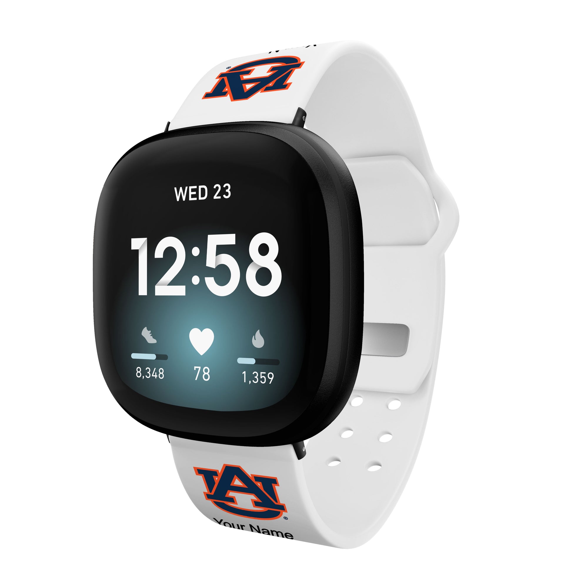Auburn Tigers Custom Name HD FitBit Versa 3 & Sense Watch Band