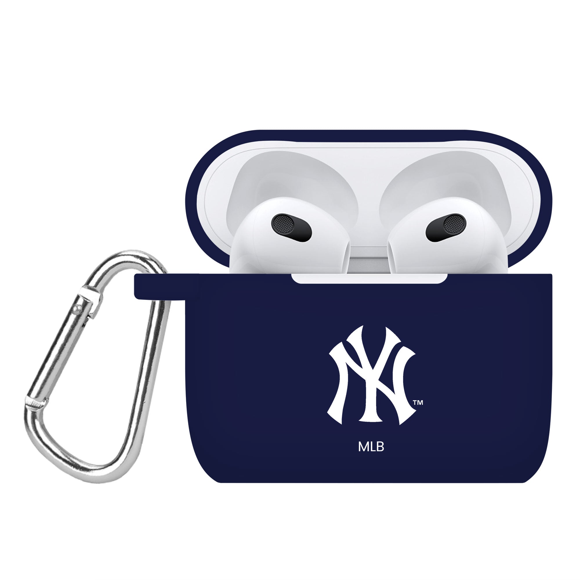 Game Time New York Yankees Silicone Case Cover Compatible with Apple AirPods Generation 3 Battery Case (Navy)