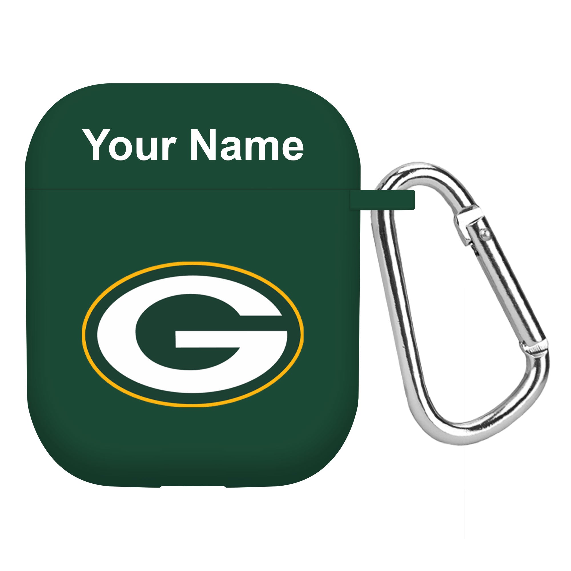 Green Bay Packers Custom Name HD Apple AirPods Gen 1 & 2 Case Cover (Green)
