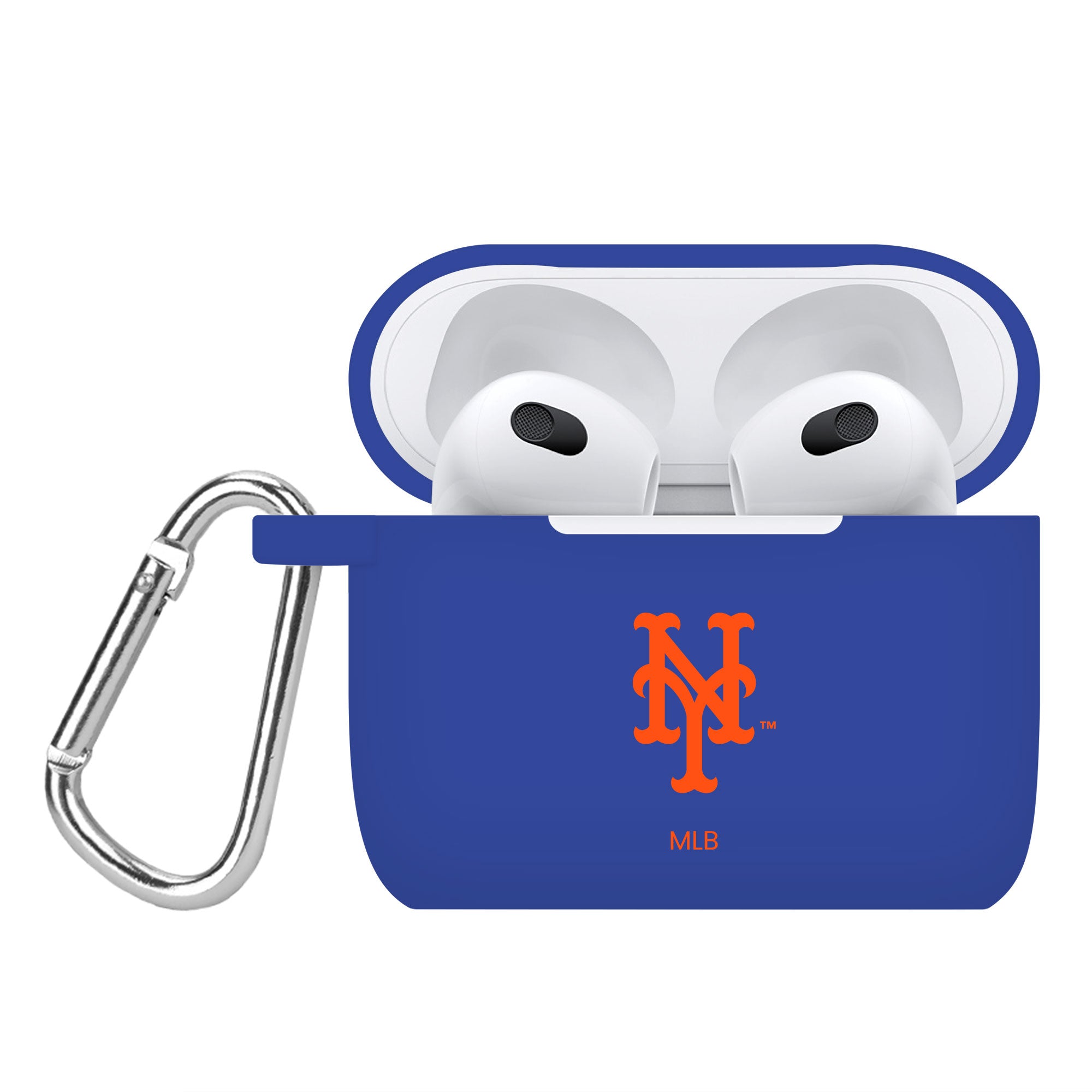 Game Time New York Mets Silicone Case Cover Compatible with Apple AirPods Generation 3 Battery Case (Blue)