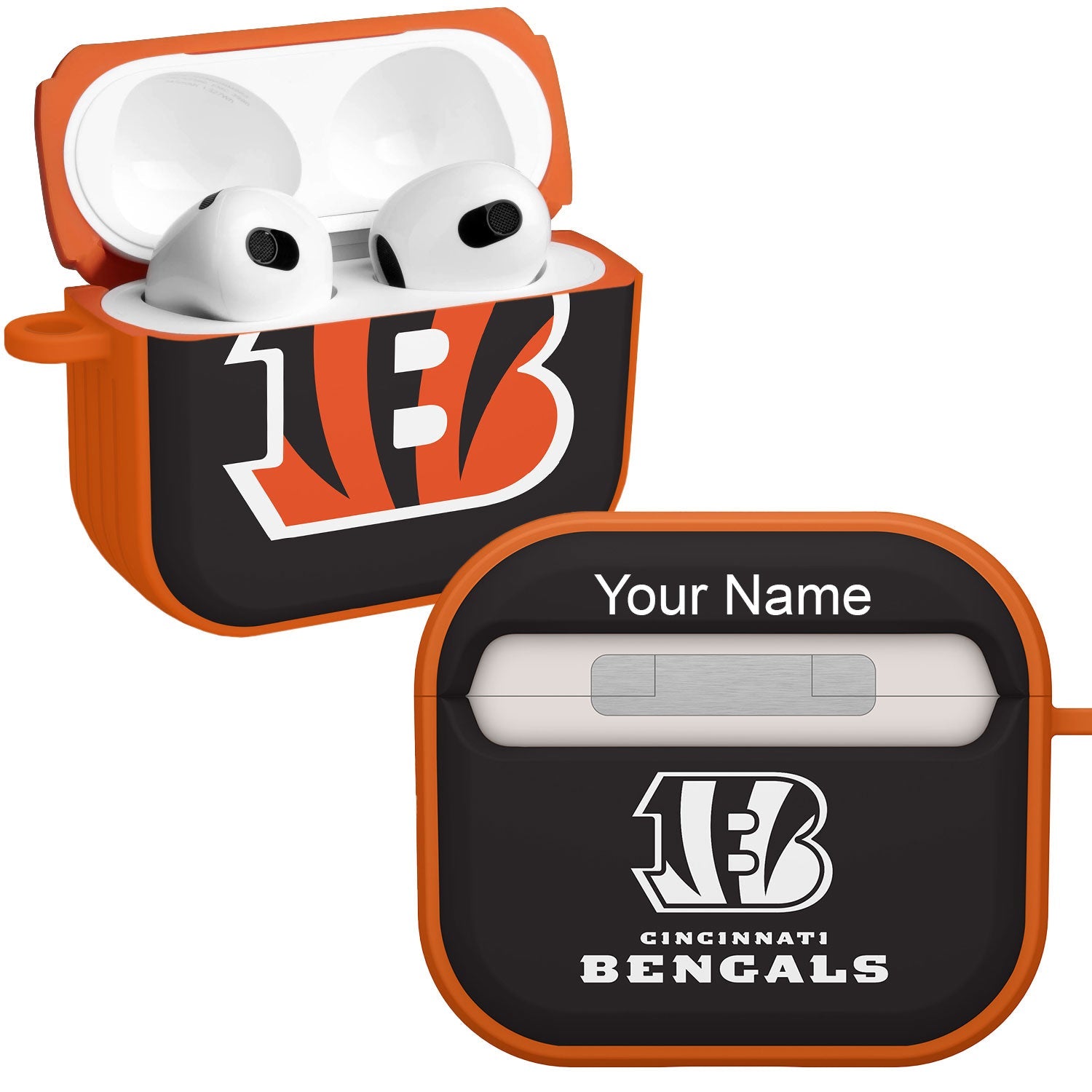 Cincinnati Bengals HDX Custom Name Case Cover for Apple AirPods Gen 3