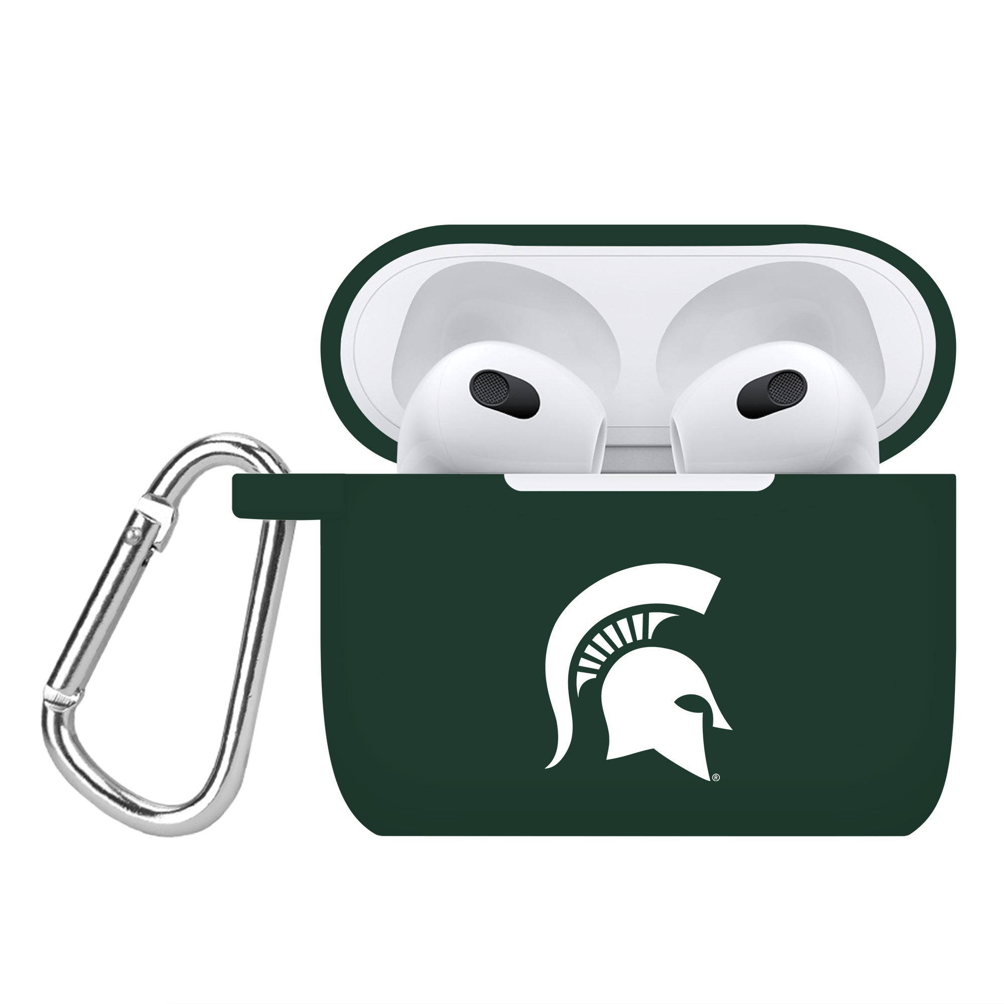 Michigan State Spartans Silicone Case Cover Compatible with Apple AirPods Generation 3 Battery Case (Green)