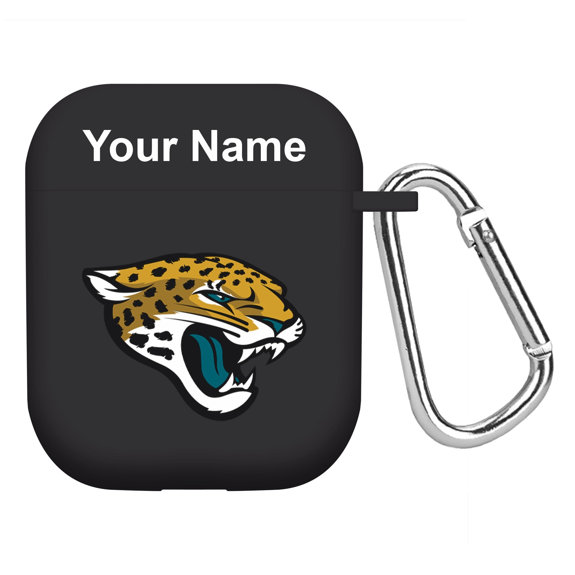 Jacksonville Jaguars Custom Name HD Apple AirPods Gen 1 & 2 Case Cover (Black)