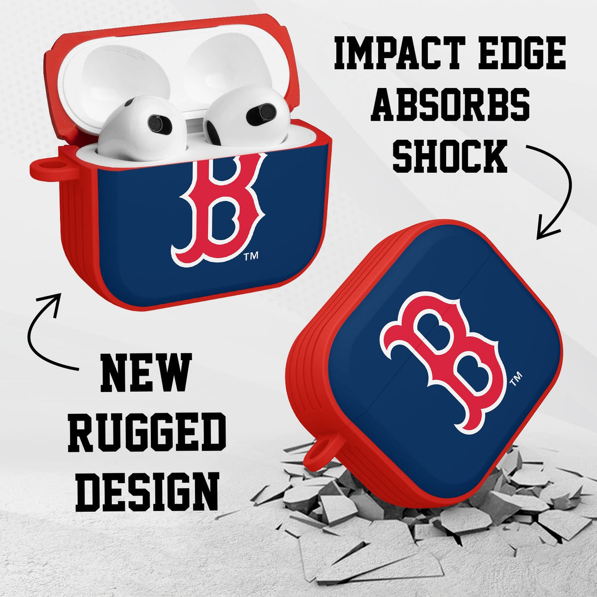Boston Red Sox HDX Custom Name Case Cover Compatible with Apple AirPods Gen 3