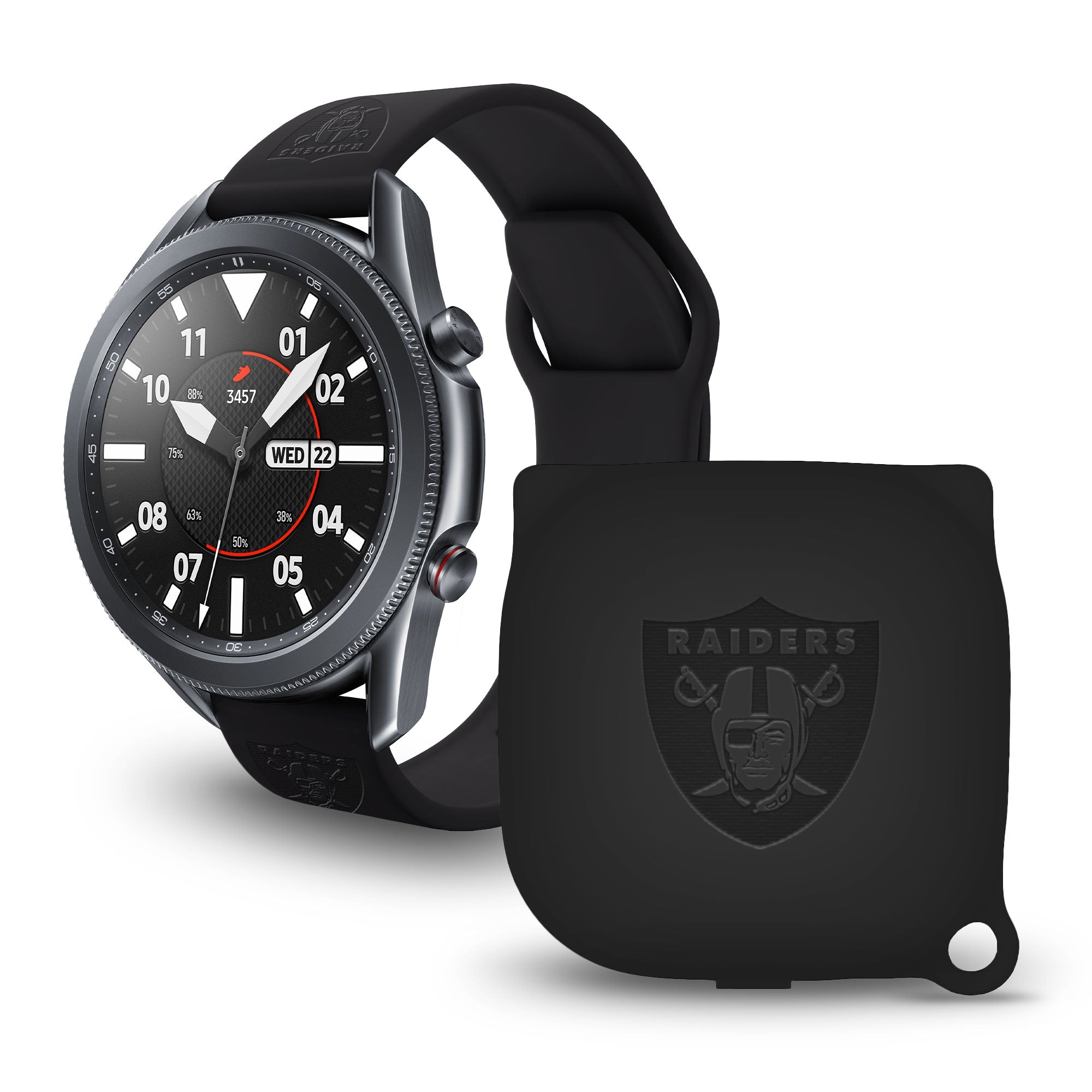 Las Vegas Raiders Engraved Samsung Watch Band And Buds Pro Combo