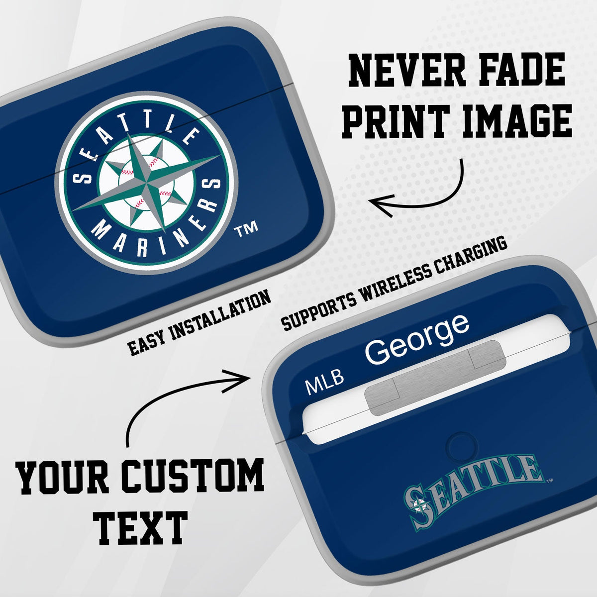 Seattle Mariners Custom HDX Apple AirPods Pro Cover (Classic)